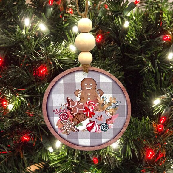 Gingerbread Treats and Sugar and Spice Sweets Christmas Holiday Ornament Metal - Picture 2 of 5
